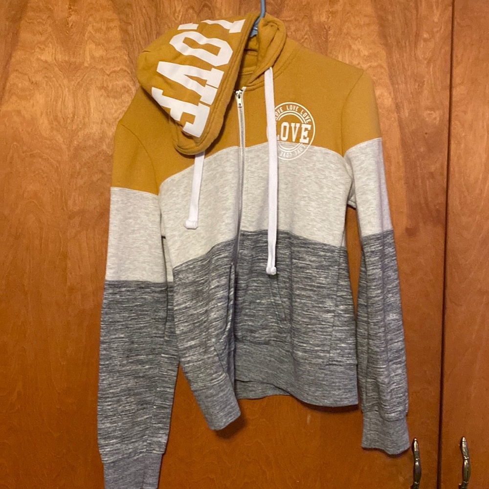 “Pink”-Zip up Hoodie- Worn once